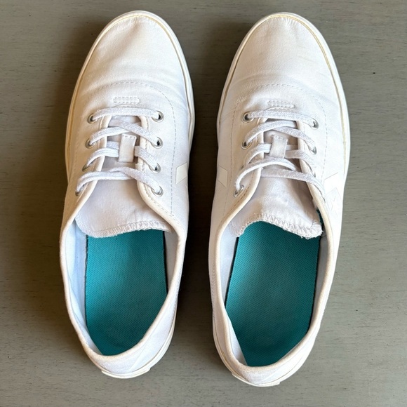 Converse Costa Women White Canvas Sneakers Trainers Size 8.5 Low Top Classic - Picture 5 of 11